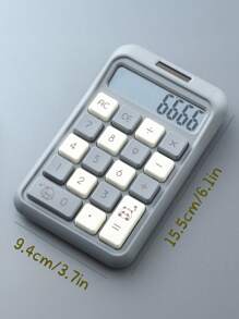 1pc Stylish Goddess-Inspired Dopamine Calculator, 8-Digit Dual Power Display, Soft Buttons, Powered By 1 AA Battery + Solar, Suitable For Portable Financial/Accounting Use,School Supplies,Back To School - Single Piece - View 3