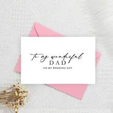 To My Wonderful Dad, On My Wedding Card, Minimalist Wedding Day Card Set, To My Parents Wedding Day Card - Multicolor - View 9