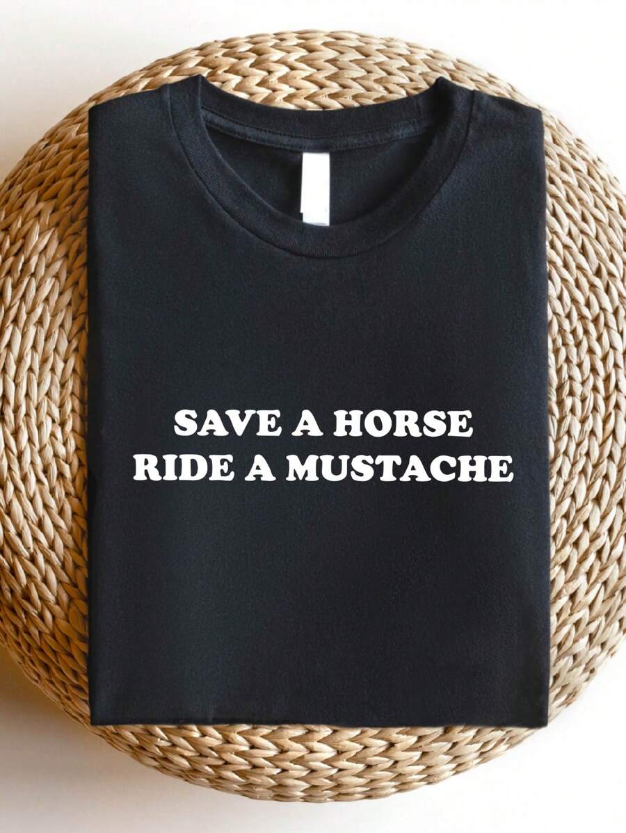 Save A Horse Ride Shirt, A Mustache T-Shirt, Cowgirls Matching Tee, Western Girls Gift Idea, Funny Cowgirl Shirts, Nashville Girls Trip T-Shirts, Baachelorette Party Tees. SD-2550 - 黑色 - 查看 1