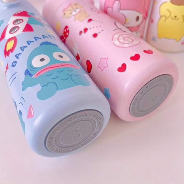 Sanrio 1 قطعة اناء فراغي من الفولاذ المقاوم للصدأ من سانريو - بتصميمات شارمي كيتي وكوروما وماي ميلودي وسينا-سينامون - هدية مثالية ل-لأصدقاء والعيد الميلاد والعام الجديد - مناسبة للطلاب في بداية العام الدراسي