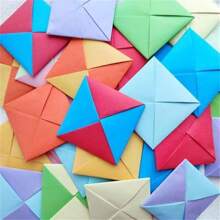 5/10/20 Pieces Ddakji Paper Flip Toy Ddakji Korean Game Hard Cardboard Hiting Paper Game Party Supplies Game With Friends Props Suitable For Role-Playing - Multicolor - View 1