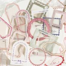 CANDY POETRY 1 包 25 张复古创意相框主题贴纸、DIY 装饰剪贴簿材料、节日礼物、个性化剪贴簿学校用品、学校用品、返校 - 淺藍色 - 查看 4