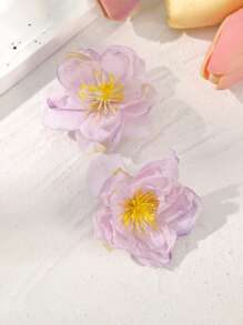 2pcs Bohemian Style Artificial Flower Hairclips