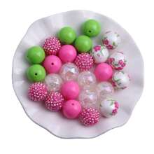 20pcs 20mm Bulk Price Cheap Handmade Colorful Style Mix Set Acrylic Gumball Beads For Chunky Bubblegum Beadable Keychain Jewelry Bracelet Necklace DIY Making - Multicolor - View 12