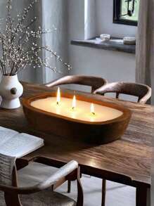 1pc,Wooden Tray Scented Candle Gift Set - Aromatherapy For Sleep, Home Decor, Birthday & Valentine's Day Present For Her, Girlfriend, Women - Premium Soy Wax Candle With Essential Oils, Relaxing Gift Idea