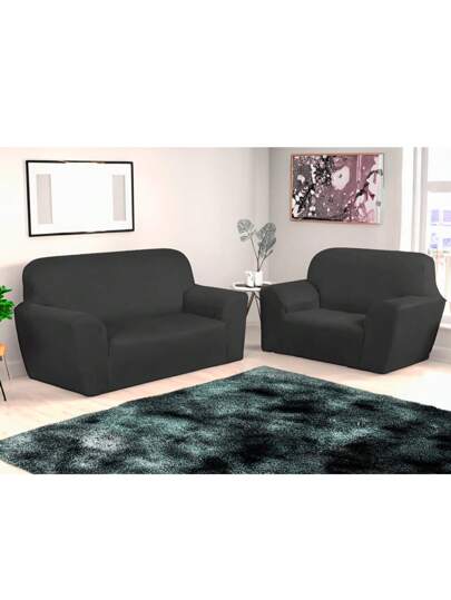 Jogo De Capa De Sofá Coladinha 3 e 2 Lugares em Malha Gel