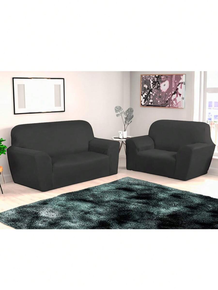 Jogo De Capa De Sofá Coladinha 3 e 2 Lugares em Malha Gel