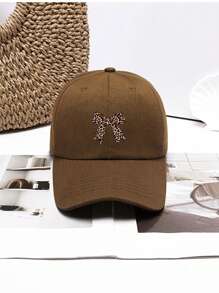 1顶女士时尚豹纹蝴蝶结装饰可调节棒球帽，休闲简约风格，适合日常和户外佩戴，经典复古柔软吸汗带，轻便防晒，是送给家人和朋友的完美礼物。 - 彩色 - 查看 9