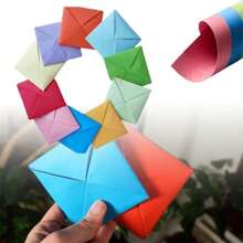 5/10/20 Pieces Ddakji Paper Flip Toy Ddakji Korean Game Hard Cardboard Hiting Paper Game Party Supplies Game With Friends Props Suitable For Role-Playing - Multicolor - View 3