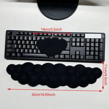 Keyboard Wrist Rest + Cup Holder, Extended Wrist Rest With Non-Slip Base, Ergonomic Memory Foam Gel PU Bottom Pad To Relieve Typing Pain, Suitable For Office, Gaming, Home Computer Use - Same Style, Multiple Colors - View 9
