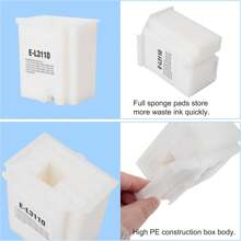 4pcs Waste Ink Pad Replacement Compatible For Epson Ecotank ET-2800 ET-2803 ET-2400 ET-2720 ET-4700 ET-2711 ET-4800 L3110 L3250 L3150 L3210 Etc. Printers, Maintenance Box With Absorbent Sponge - trắng - Xem 5