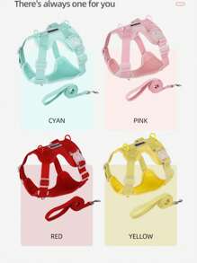 Set ajustable de arnés y correa para perros pequeños tipo oso de peluche, arnés de pecho transpirable para mascotas, correa linda y sin tirones para perro, cuerda antideslizante para pasear a la mascota al aire libre, camping