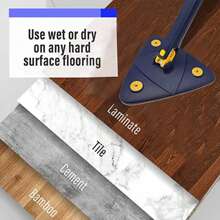 Set Rotatable Telescopic Triangle Mop 360° Spin Cleaning Mop Squeeze Wet And Dry Use Water Absorption For Home Floor Ceiling Cleaning Mop Squeeze Wet And Dry Use Water Absorption Home Floor Tools Adjustable Mop Floor Squeeze Free Hand Washing Slouchy Tool Triangular Rotating Adjustable Cleaning Mop, Hand Twist Quick-Dry, Automatic Water Squeezing, Premium Microfiber Cloth Heads, 44.8 Inches Multi-Surface Floor, Ceiling, Wall Cleaner