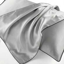 NetHong Mulberry 100% Pure Silk Pillowcase Anti-Wrinkle Bed Soft Pillow Cases Covers Uk - Grey - View 5