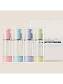 4 件/套盒装旅行瓶套装、旅行化妆品瓶套装、样品瓶套装、旅行化妆品瓶套装、乳液喷雾瓶套装 - 彩色 - 查看 8