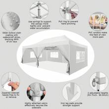 13x26 Pop Up Tent 13x26 Canopy With Sidewalls Heavy Duty Canopy Party Tent For Parties, Outdoor Wedding Large Event Tent Wind Waterproof UPF 50+ Ez Up In Garden Lawn With Roller Bag, Black - White - View 5