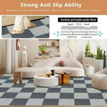 10/20/30 件机制聚酯纤维地毯砖，30 厘米 X 30 厘米，条纹图案，防滑，轻质，防水，簇绒编织，柔软住宅，无缝外观 - 彩色 - 查看 4