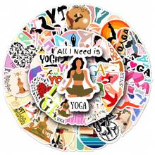 50Pcs Yoga Stickers For Water Bottle Laptop Hydro Flasks Phone Case Scrapbook Scooter Bike Holiday Gift