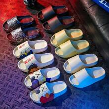 Summer Men's House Slippers Fashion Couple Indoor Outdoor Comfort Bathroom Shoes Soft Non-Slip EVA Slippers Beach