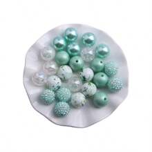 20pcs 20mm Bulk Price Cheap Handmade Colorful Style Mix Set Acrylic Gumball Beads For Chunky Bubblegum Beadable Keychain Jewelry Bracelet Necklace DIY Making - Multicolor - View 27