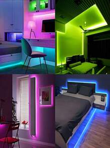 24键遥控5V RGB LED灯带，适用于电视/电脑背光、书桌、客厅、卧室、节日/派对/酒吧/氛围照明（建议电视/电脑背景灯使用1-5米） - 44鍵遙控-RGB燈帶 - 查看 6