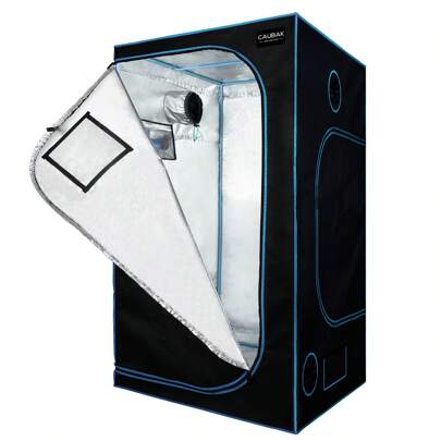 Tenda da giardino CAU con dimensioni 120 x 120 x 200 cm, struttura blu, tubo di acciaio blu, serra da giardino, utilizzata per la crescita e la piantumazione delle piante.