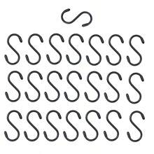 10 Pcs Non-Slip Heavy Duty S-Hooks, Small Rubber Coated Steel Metal Black Closet S-Hooks For Hanging Plants, Jeans, Jewelry, Pots, Cups, Towels