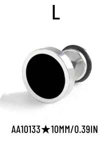 1 Cặp Hoa Tai Nam Bằng Thép Titan Tròn Màu Đen Nhỏ Giọt Dầu Hoa Tai Đính Đá Thời Trang Cho Nam Bằng Thép Không Gỉ Phụ Kiện Trang Sức Punk - màu đen - Xem 8