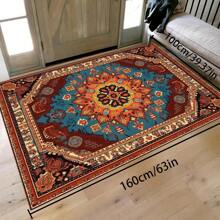 [Crystal Velvet 700g/㎡ Dotted Bottom 5mm Thickness] 1 Piece Bohemian Style Solid Color Carpet, Soft & Anti-Slip Washable Indoor & Outdoor Carpet For Living Room, Bedroom, Kitchen, Office, Home Decor Floral Entrance Rug, Large Size Minimalist Carpet