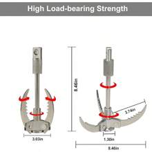 Grappling Hook Folding Claw Multifunctional Stainless Steel Hook For Outdoor Camping Hiking Tree Rock Mountain Climbing