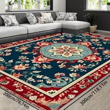 [Crystal Velvet 700g/㎡ Printed Bottom, 5mm Thick] 1 Piece Bohemian Style Solid Color Rug, Soft Anti-Slip Washable Carpet For Indoor And Outdoor, Living Room, Bedroom, Kitchen, Office, Home Decor, Doormat, Play Area Back To School