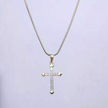 1-2pcs Cross/Star/Gold Stainless Steel Necklace, Personalized Design High-End Accessory, Suitable For Daily Wear, Music Festivals, Holidays And Gifts