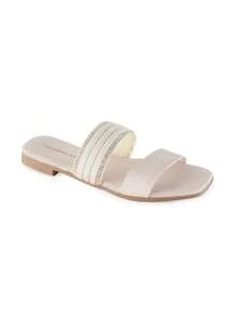 Gabriela's Women's Sandal Flat Double Strap Square Toe Casual Fashion - 米色 - 查看 3