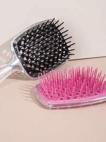 2 Buah Sisir Jaring Berlubang Persegi, Sisir Penata dan Perawatan Rambut, Cocok untuk Menciptakan Gaya Rambut Mengembang dan Digunakan Baik untuk Perawatan Rambut Kering Maupun Basah. - MultiWarna - View 9
