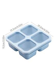 Compartment Snack/Dessert Box, 4-Grid Child's Dry Fruit Plate, Fresh-Keeping Lunch Box - Multicolor - View 9