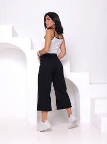 Women's Pantacourt Jeans - Black - View 2