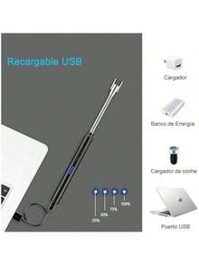 Electronic Lighter, USB Charging, Travel, Home, Kitchen, C - 黑色 - 查看 4