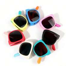 6 件套彩色可折叠时尚眼镜 - 时尚防紫外线眼镜，非常适合派对、生日、节日和日常娱乐，青年时尚配饰 | 眼镜 | 时尚眼镜 - 彩色 - 查看 3
