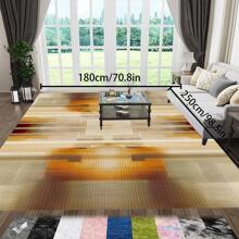 Bohemian Style Solid-Color Area Rug, 700g/Sq.M Crystal Velvet Backing, 5mm Thickness, Soft Anti-Slip Washable Carpet For Living Room, Bedroom, Kitchen, Office, Indoor & Outdoor Use