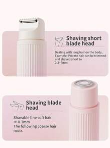 女士电动剃须刀，女士比基尼修剪器，便携式多功能剃须刀，可充电电动脱毛修剪器，男女适用 - 双头剃须刀，带 USB 充电，干湿两用，无痛 - 彩色 - 查看 3