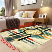 [Plush Velvet 700g/㎡ Latex Backing 5mm Thick] 1pc Bohemian Style Area Rug, Solid Color Carpet, Soft Non-Slip Washable For Living Room Bedroom Kitchen Office, Indoor Outdoor Home Decor Farmhouse Rug, Play Mat Back To School