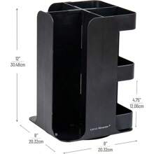 Mind Reader Lid Carousel, Countertop Org Coffee Bar, Beverage Cup Holder, Plastic, L X 7.75" W X 11.5" H, 7.75 X 12 X 7.75, Black - 黑色塑膠 - 查看 3