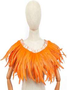 2Meters Colorful Rooster Tail Feathers Trims 23-30cm /9.2-12inches Pheasant Feather Fringe Ribbon For Carnival Plumes Decoration Rooster Pheasant Tail Feathers Plumes DIY Headdress Halloween Wedding Christmas Craft Supplies Accessories