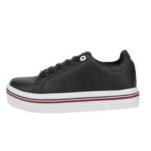 TENIS SNEAKERS NEGROS DE DAMA URBANO FASHION - Negro - Ver 3
