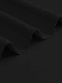 2pcs Black Blackout Curtains With Grommets, Light Blocking Window Curtains For Bedroom - Schwarz - View 8