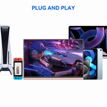 Veout Monitor portátil de 16", IPS, 1920 x 1200P, con USB-C, Freesync para juegos con soporte, disponible en cuatro colores, ultrafino de 0,3", ideal para viajes y oficina.