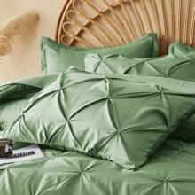 5/7pcs Bed In A Bag Luxurious Comforter Sets, All Season Bedding Sets With 1 Quilt, 1/2 PillowShams, Flat Sheet, Fitted Sheet, 1/2 Pillowcases, Burnt Orange, Green, Yellow, Easy Care, Machine Washable, Valentine'S Day Gift, For Boys And Girls - 綠色-74 - 查看 8