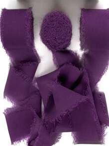 1 Roll / 5 Meters High-Quality Handmade Chiffon Satin Ribbon, Versatile Use For Gift Packaging, Bows, Wedding Invitations, Bouquet Ribbons, DIY Crafts, Christmas Decorations, DIY Home Decor, Wedding Party Bouquet Supplies And Gifts