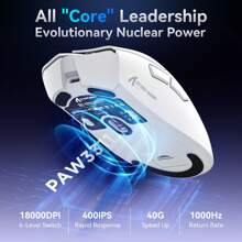 ATTACK SHARK Mouse Leve ATTACK SHARK R1 com Bluetooth Wireless Triplo Modo, Mouse Gamer Esportivo PAW3311 para Computador, Laptop, Adequado para Mini PC e Escritório