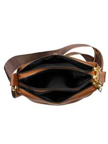 Women's Soft Leather Crossbody Bag, Middle-Aged Shoulder Bag, New Spring/Autumn Style - Brown - View 10